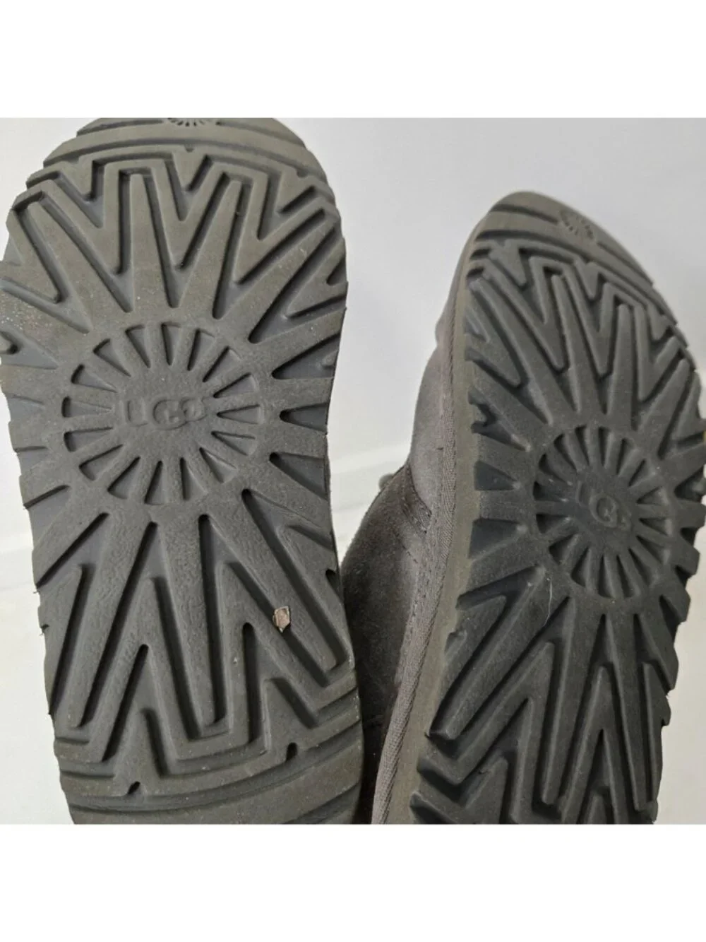 UGG Men's Size 6 Neumel Suede Grey Chukka Boots Lace-Up Wool Blend Lined
